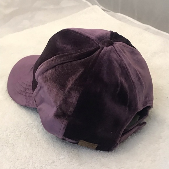 C.C Exclusives Women's Adjustable Purple Velvet Designer Hat - Picture 7 of 11